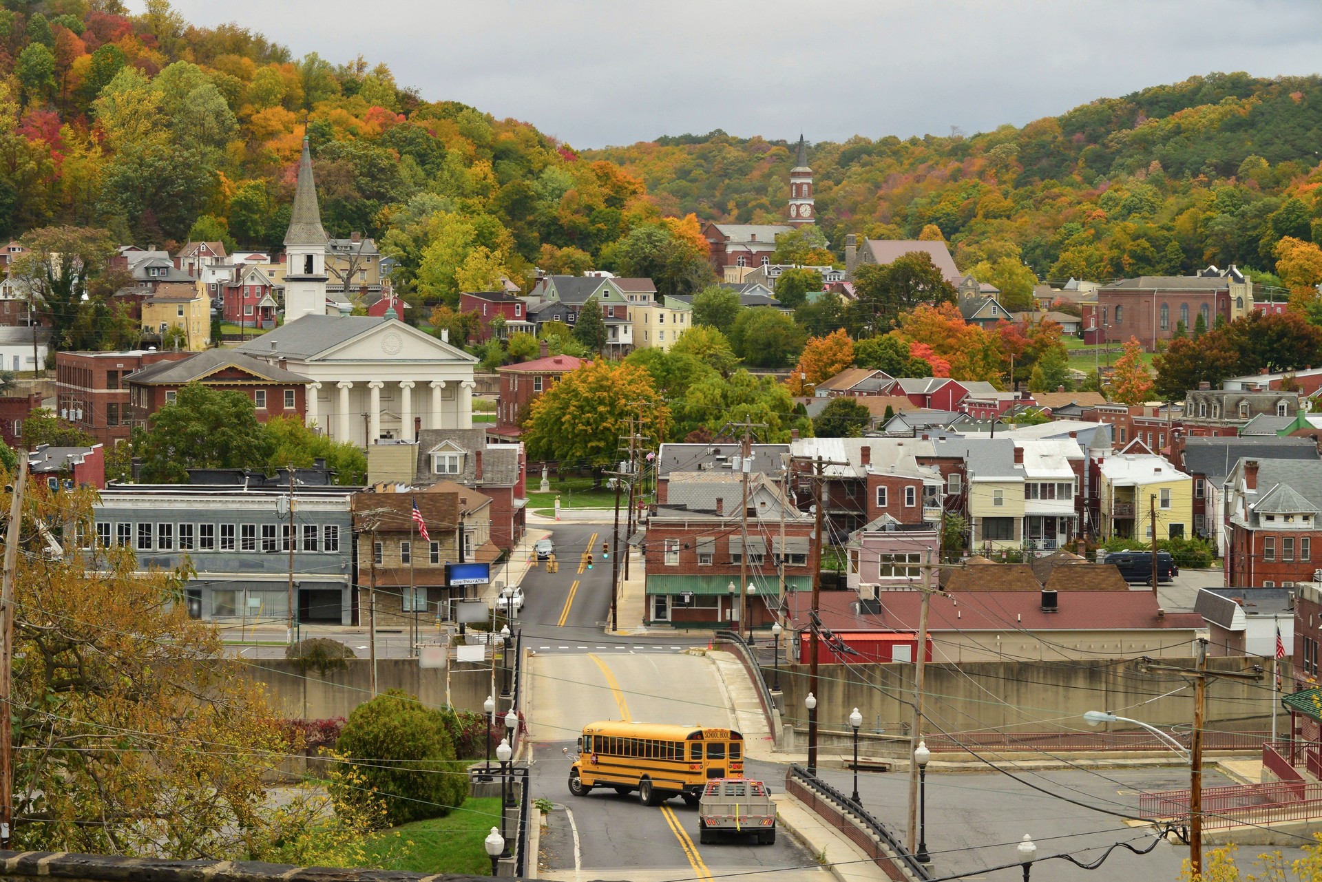 Idyllic Autumn Landscape in Historic Cumberland Maryland